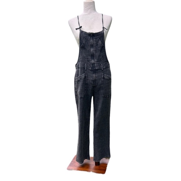 Anthropologie Pilcro Painters Overalls Gauzey Jumpsuit Black Slouchy Oversize 26 - Picture 6 of 12